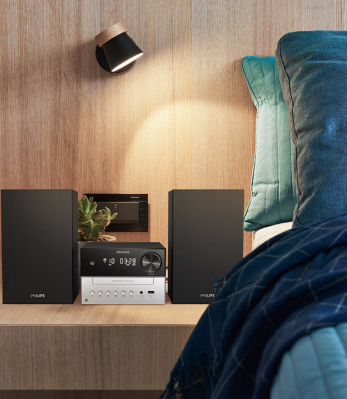 Dàn âm thanh mini bluetooth Philips TAM3205 CD/FM hẹn giờ