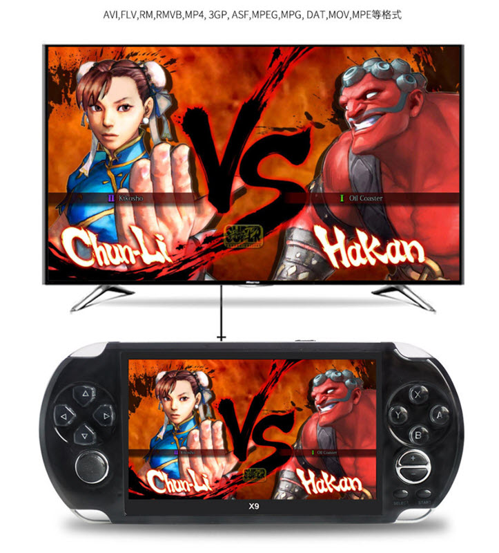 Máy chơi game cầm tay hệ PSP NES GBA màn hình 5.1inch OEM BB-X9