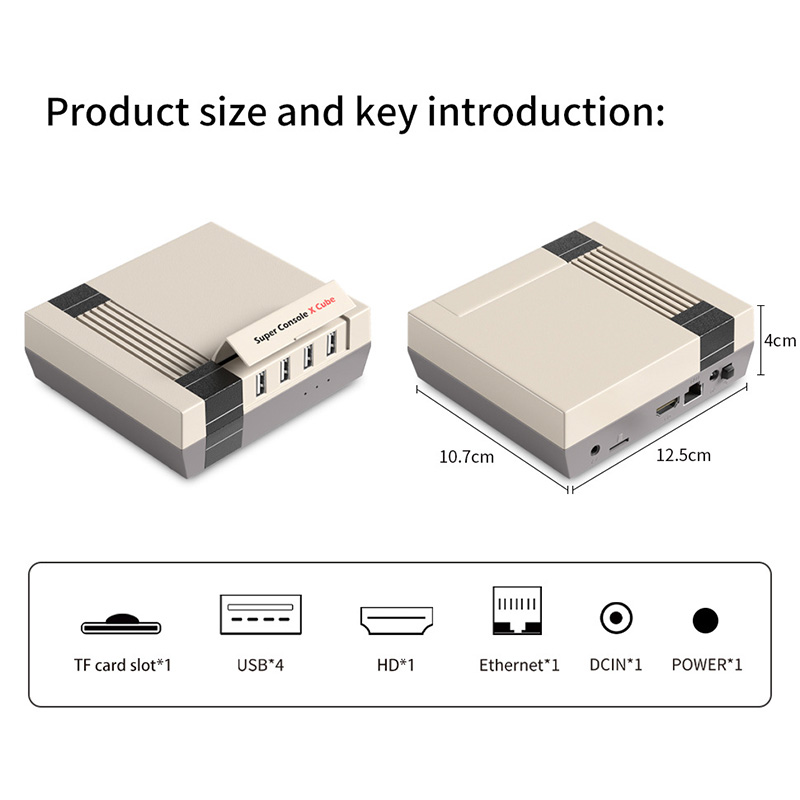 Máy chơi game ngày xưa HD tay cầm không dây Super Console X-CUBE