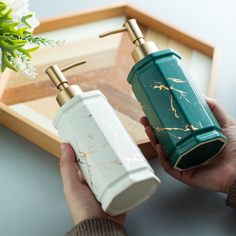 Bình đựng xà bông rửa tay sữa tắm gốm sứ 350ml ZIXIN ZANE07