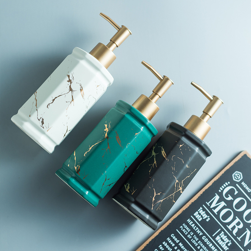 Bình đựng xà bông rửa tay sữa tắm gốm sứ 350ml ZIXIN ZANE07