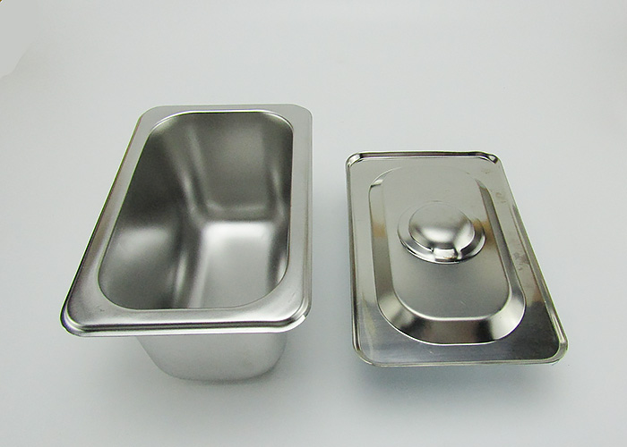 Khay buffet inox đựng thức ăn có nắp KDTA65 sâu 6.5cm