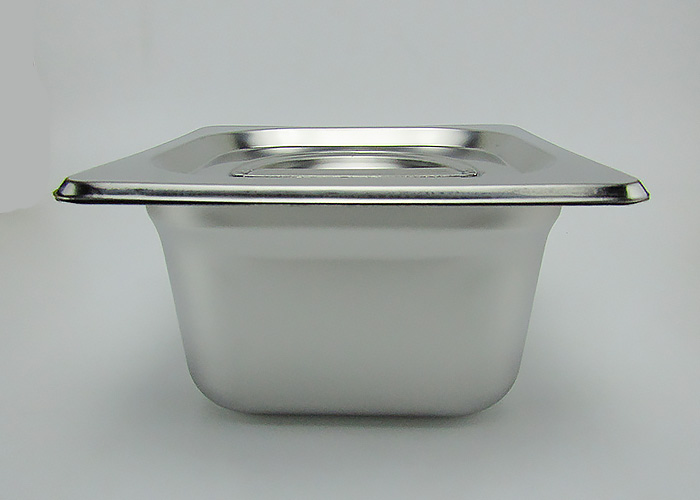 Khay buffet inox đựng thức ăn có nắp KDTA65 sâu 6.5cm