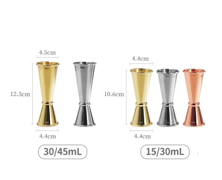 Ly đong rượu pha chế có vạch chia 30/45ml inox 304 Barx BX023