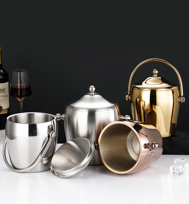 Xô đá 2 lớp cách nhiệt inox 304 ướp lạnh đồ uống Millai ML5433G