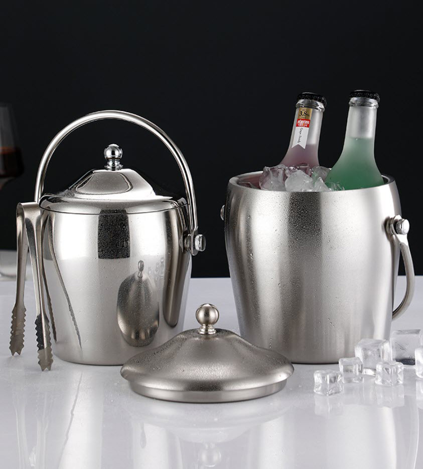 Xô đá 2 lớp cách nhiệt inox 304 ướp lạnh đồ uống Millai ML5433G