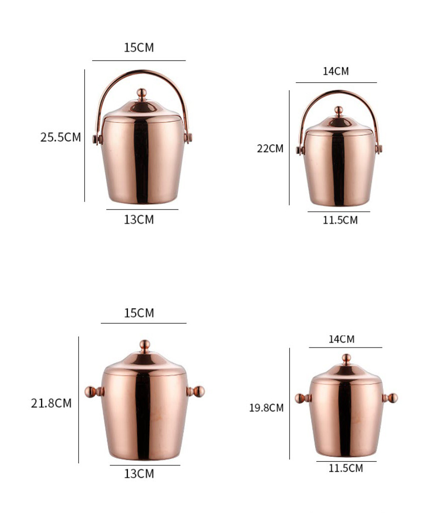 Xô đá 2 lớp cách nhiệt inox 304 ướp lạnh đồ uống Millai ML5433G