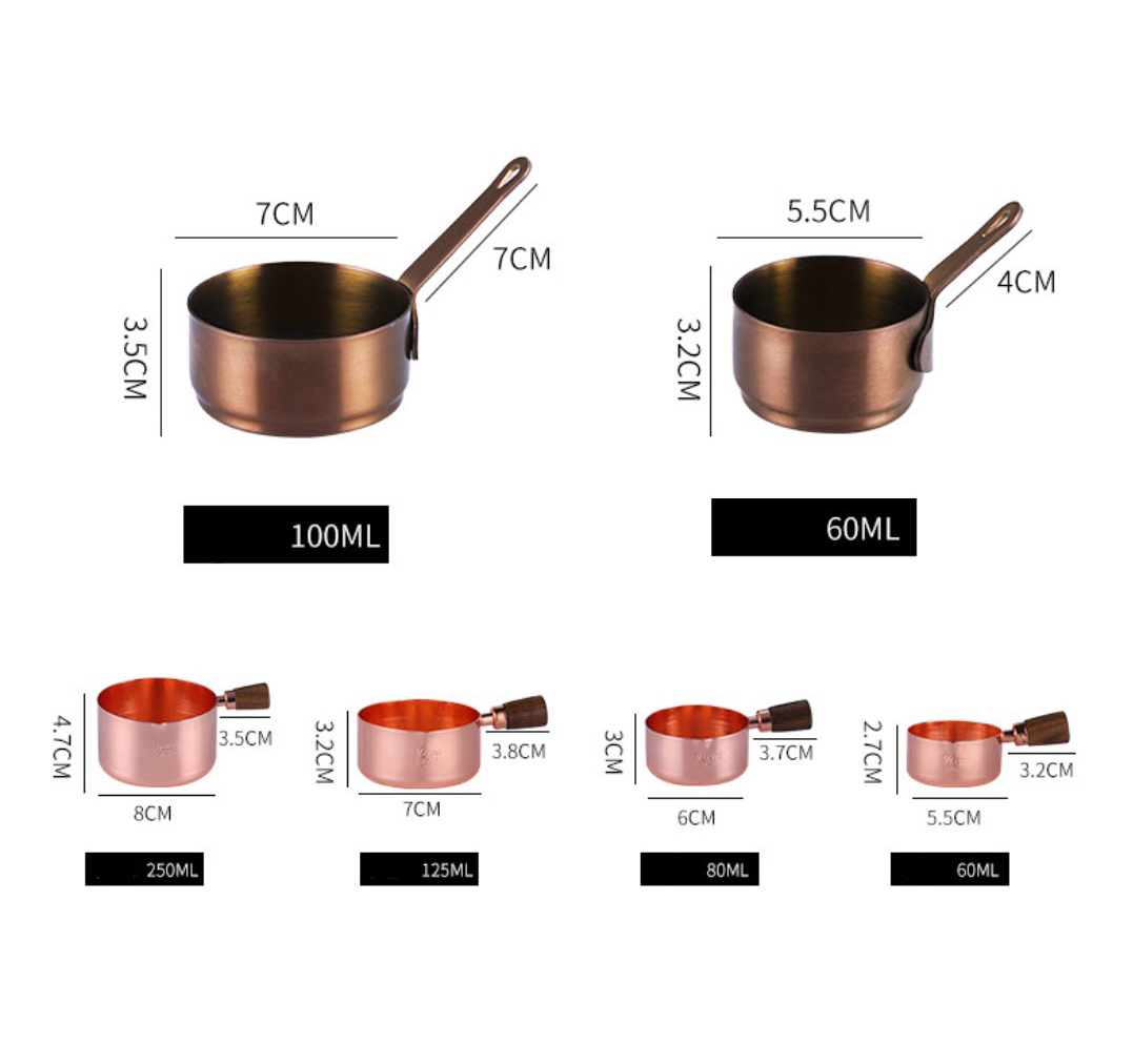 Chén đựng sốt gia vị món Á - Âu cho nhà hàng khách sạn inox 304 mạ vàng Millai ML2423