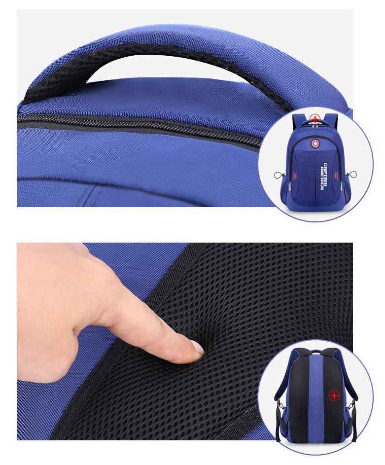 Balo học sinh chống nước tốt Captain America Disney BA5226