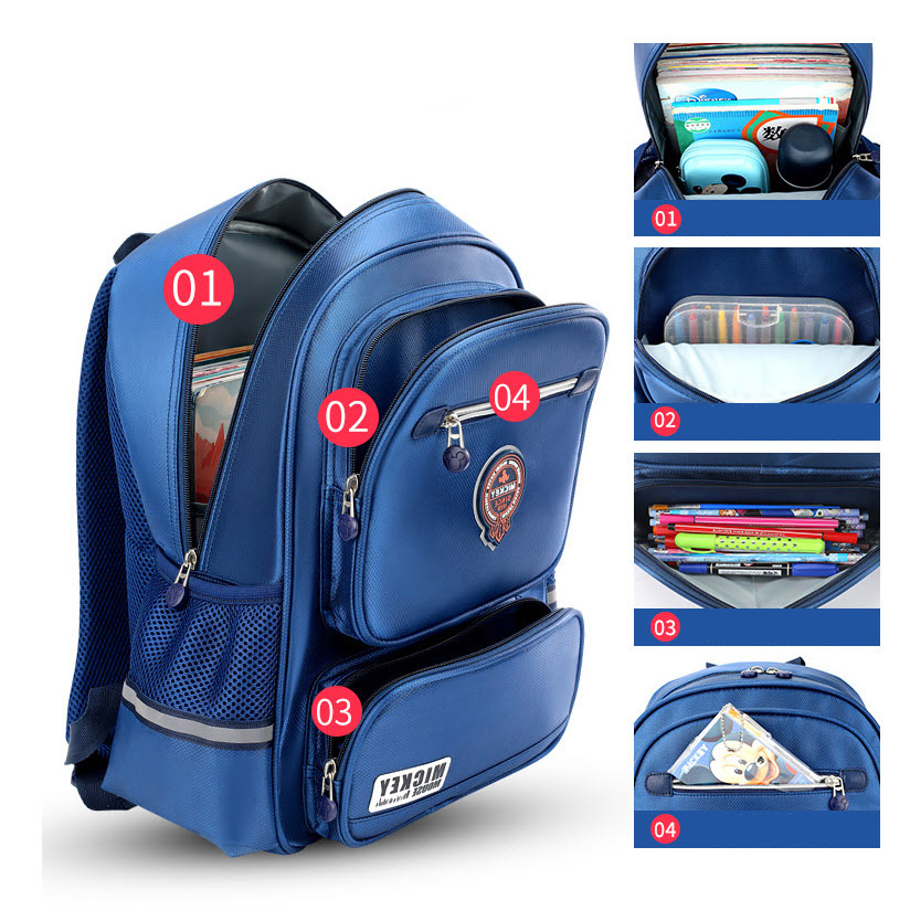 Balo học sinh chống gù lớp 1-5 Mickey & Alice Disney SM11863