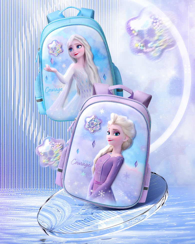 Balo học sinh chống gù in 3D Frozen Disney FP8623 cho lớp 3-6
