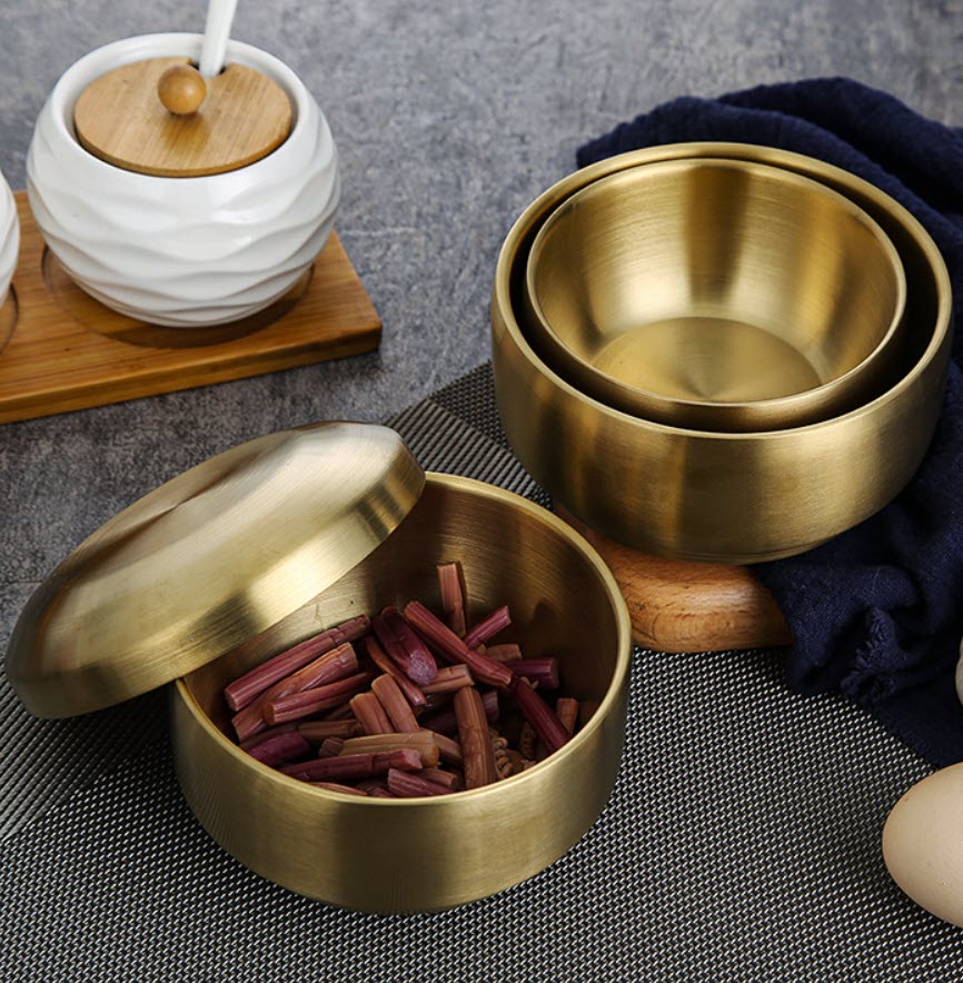 Chén inox 2 lớp có nắp đựng thức ăn gia vị OEM CM51512