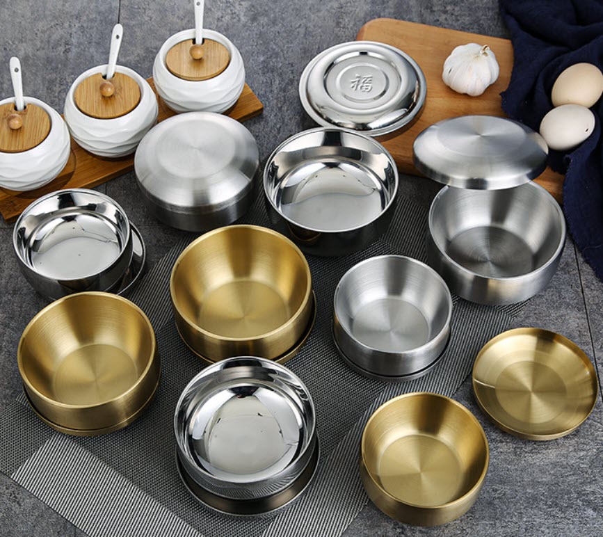 Chén inox 2 lớp có nắp đựng thức ăn gia vị OEM CM51512