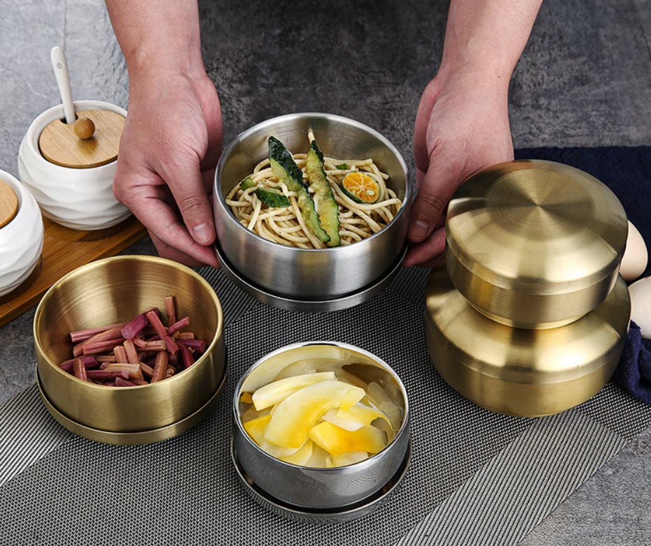 Chén inox 2 lớp có nắp đựng thức ăn gia vị OEM CM51512