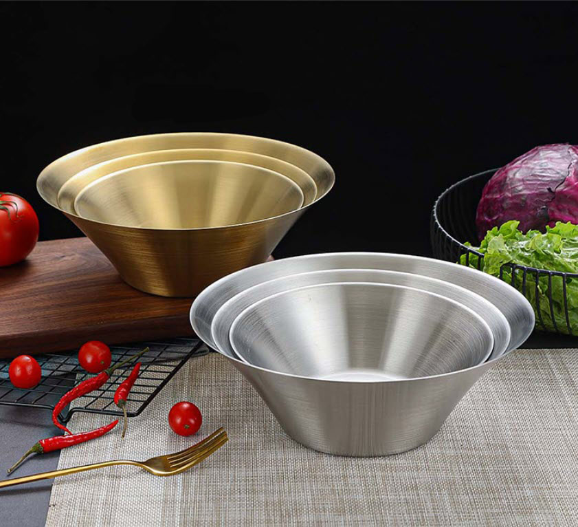 Tô inox đựng thức ăn salad mì ramen bibimbap OEM CM5451