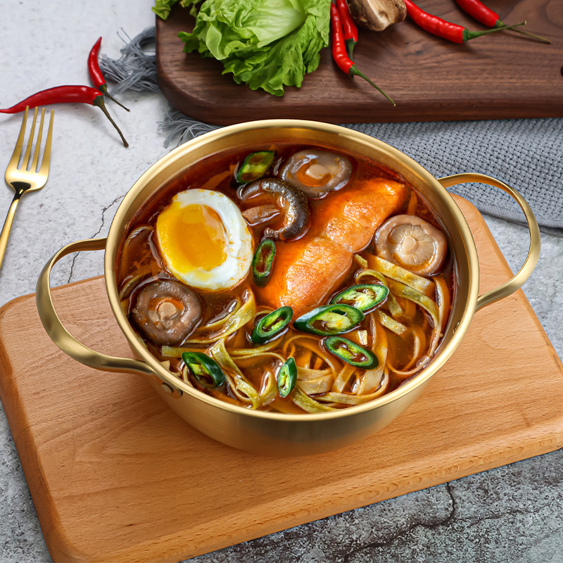 Tô inox đựng thức ăn mì nước bibimbap súp hải sản OEM CM010