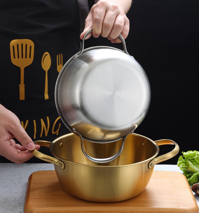 Tô inox đựng thức ăn mì nước bibimbap súp hải sản OEM CM010