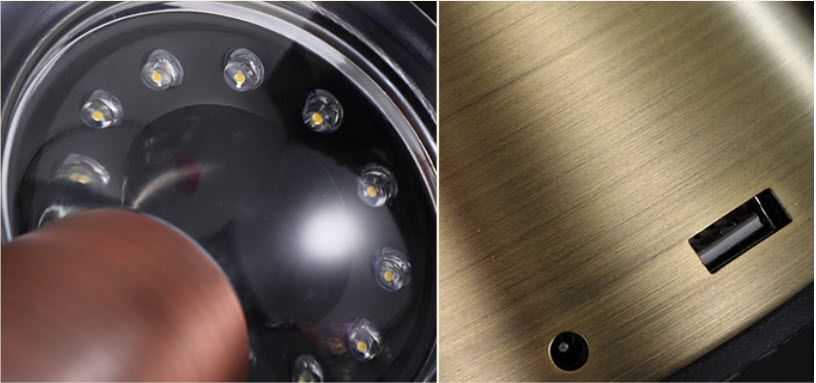 Đèn bàn LED có sạc hình nấm dùng cho nhà hàng quán bar Zuohui ZH001.