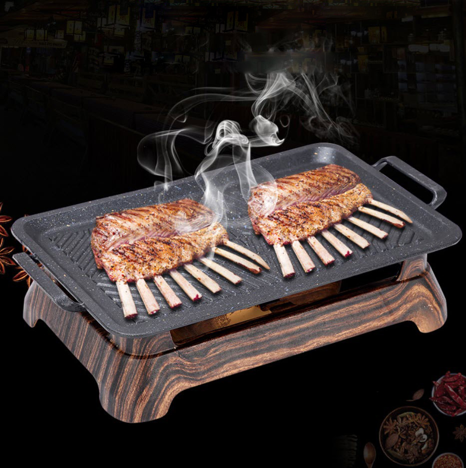 Bếp nướng cồn bộ vỉ nướng kèm bếp cồn bếp nướng thịt bbq OEM YX64138
