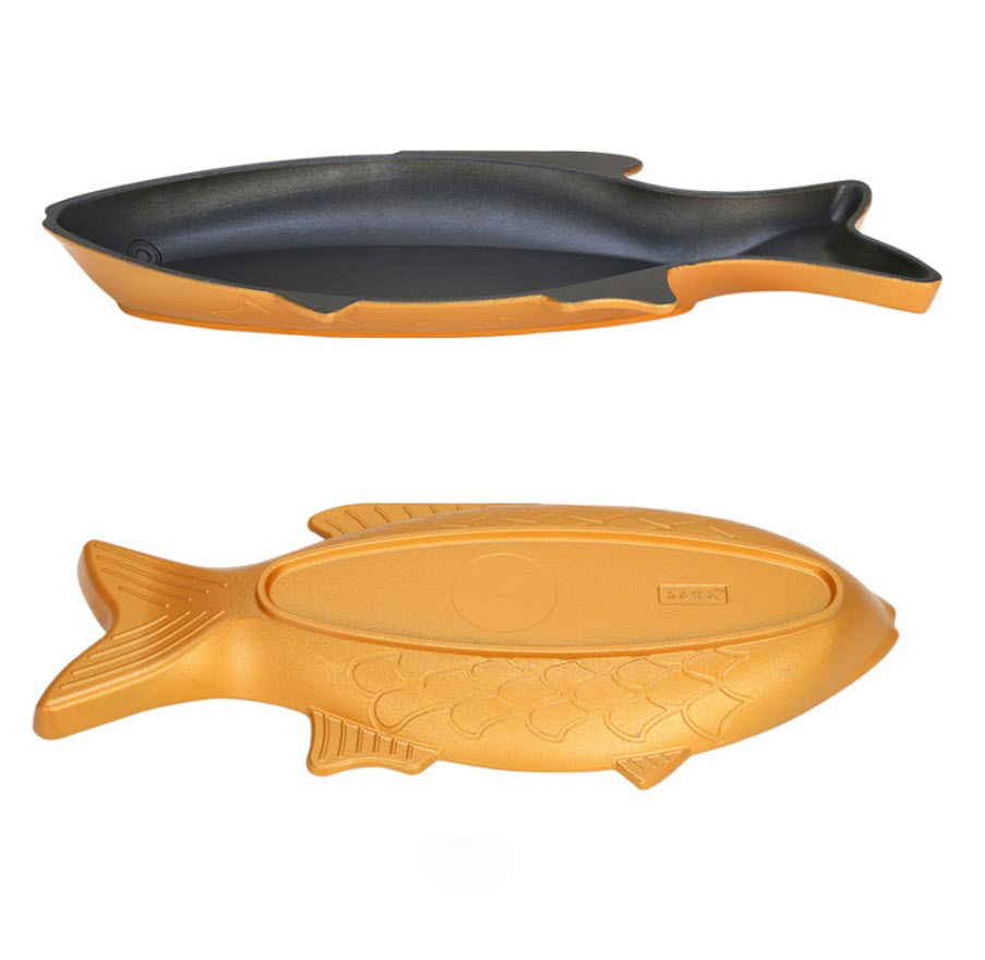 Chảo hấp cá kèm bếp cồn hợp kim nhôm chống dính OEM SS66058