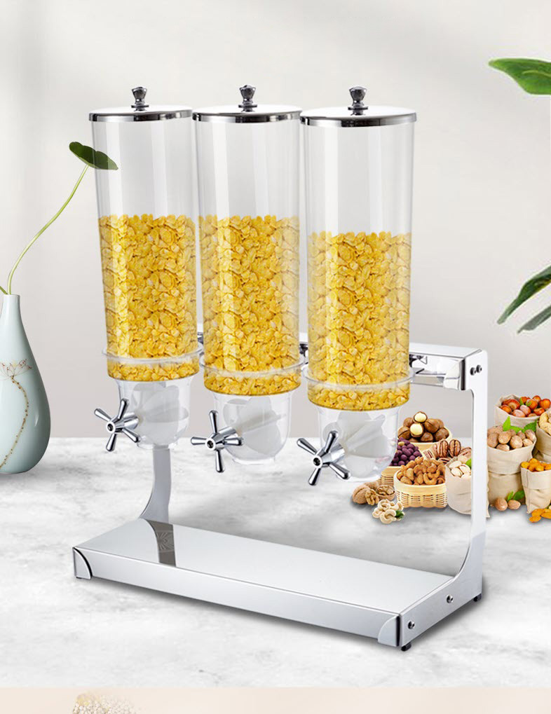 Bình đựng ngũ cốc chân inox 304 cho tiệc buffet OEM JD0024