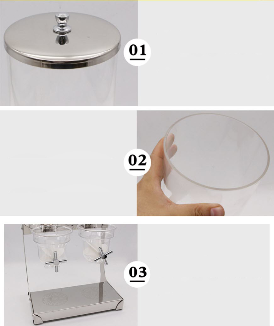 Bình đựng ngũ cốc chân inox 304 cho tiệc buffet OEM JD0024