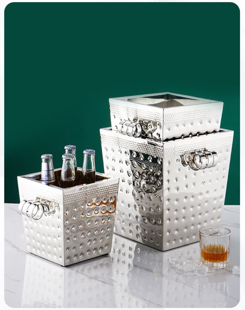 Xô đá inox 2 lớp ướp rượu bia OEM QH008