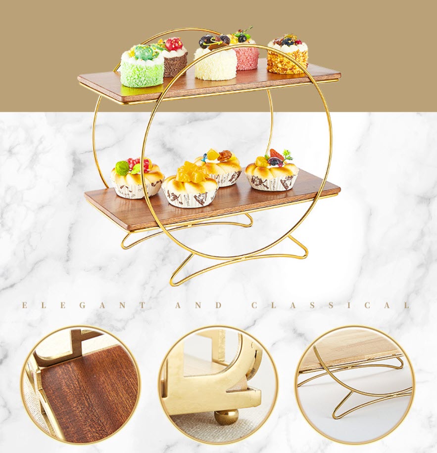 Kệ trưng bày bánh kẹo sushi tiệc buffet OEM JDM102
