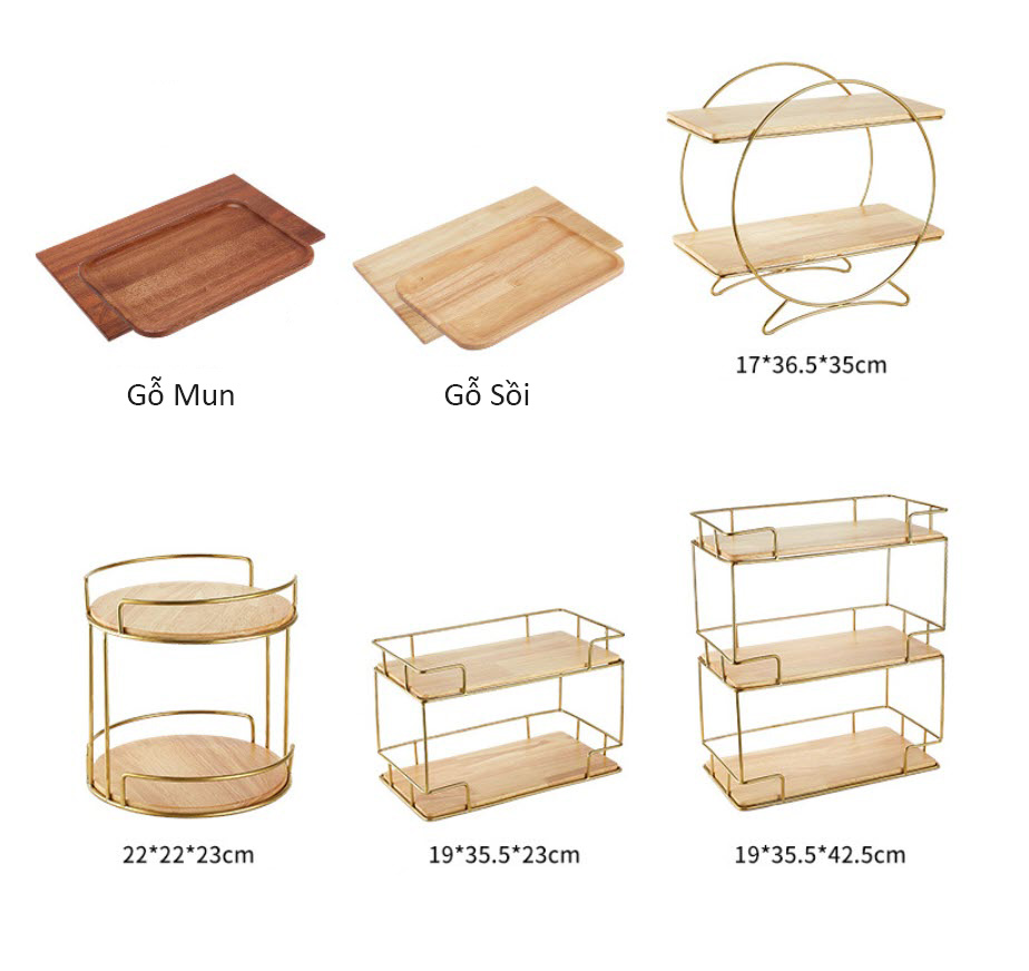 Kệ trưng bày bánh kẹo sushi tiệc buffet OEM JDM102