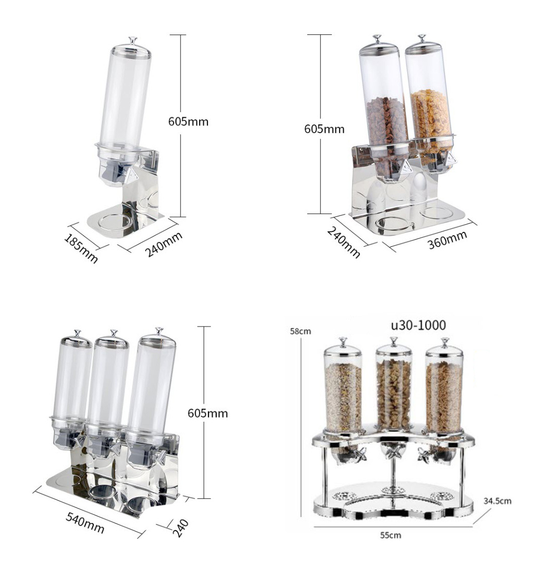 Bình đựng ngũ cốc buffet 1 đến 6 ngăn OEM JD0101