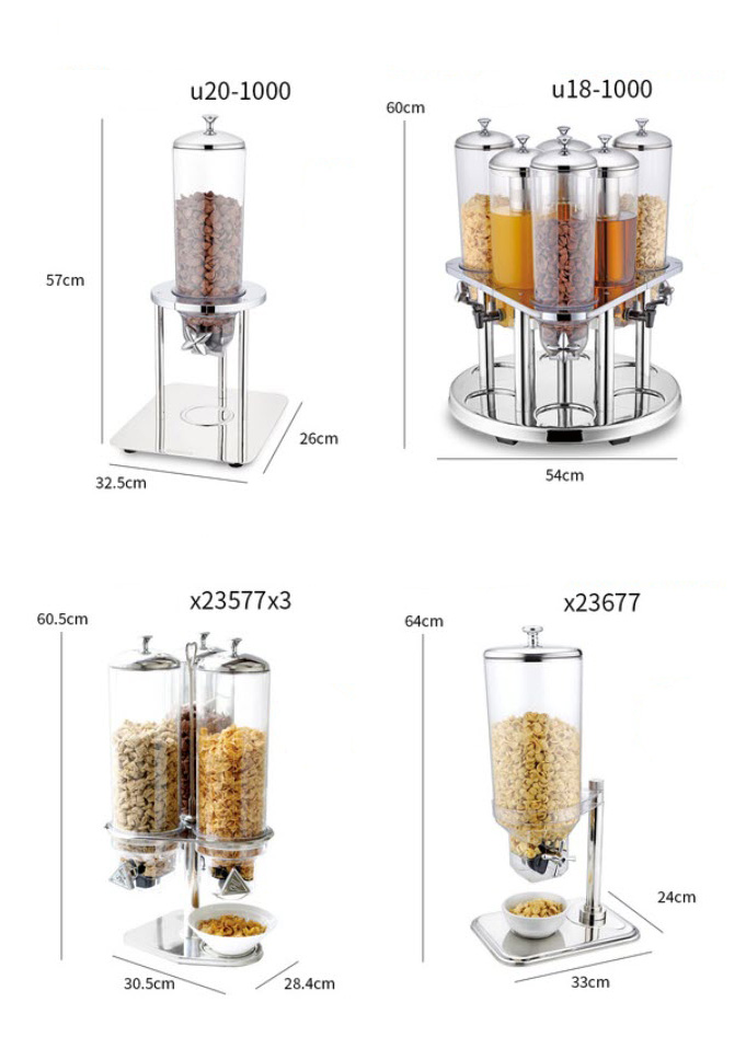 Bình đựng ngũ cốc buffet 1 đến 6 ngăn OEM JD0101