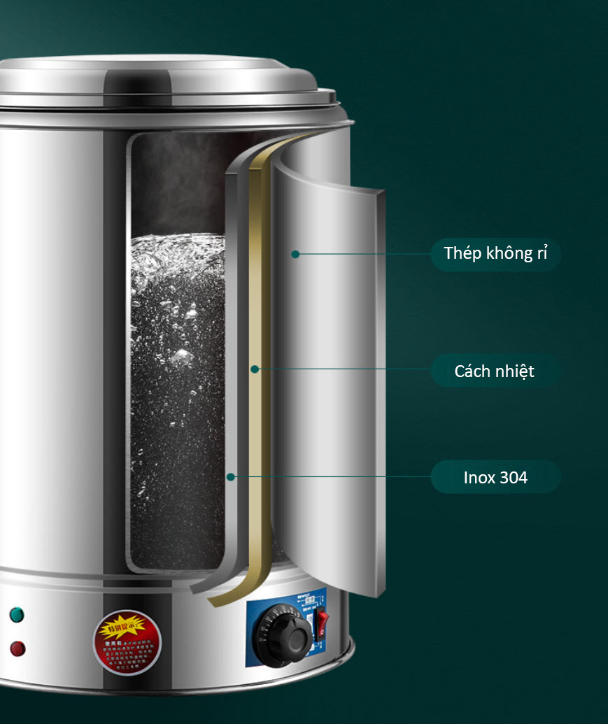 Bình đun nước bình ủ trà hầm soup 20-100L OEM WN505