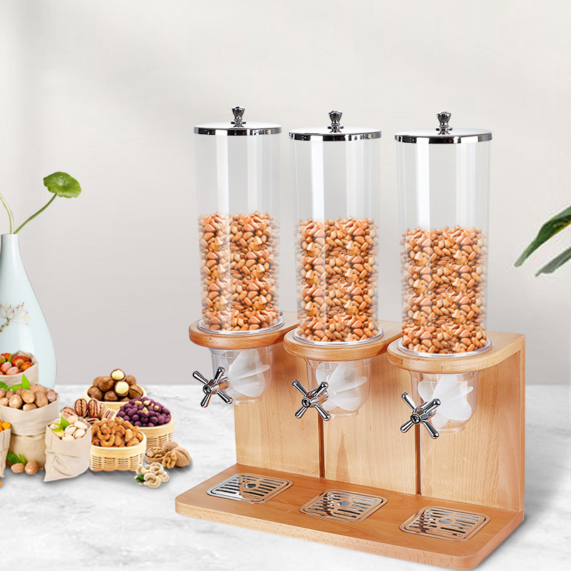 Bình đựng ngũ cốc buffet chân gỗ 4L OEM JD0102