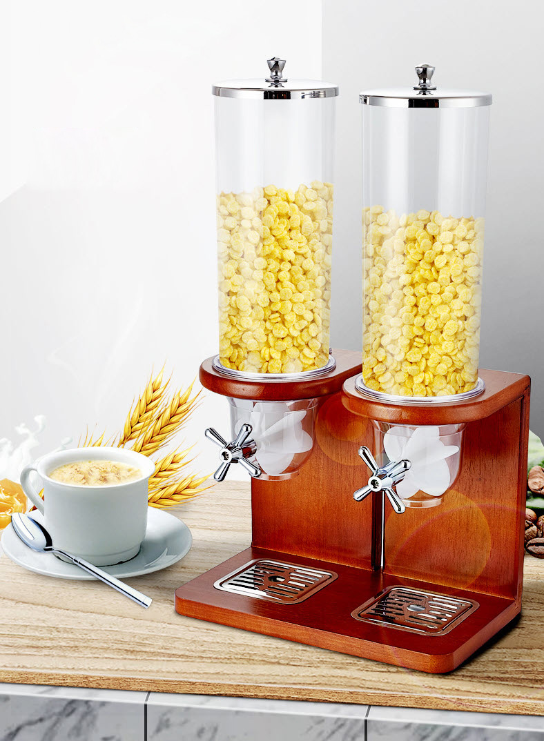 Bình đựng ngũ cốc buffet chân gỗ 4L OEM JD0102