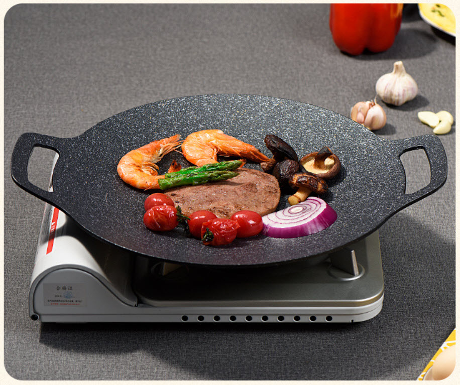 Chảo nướng BBQ phủ vân đá Korean style OEM KP48