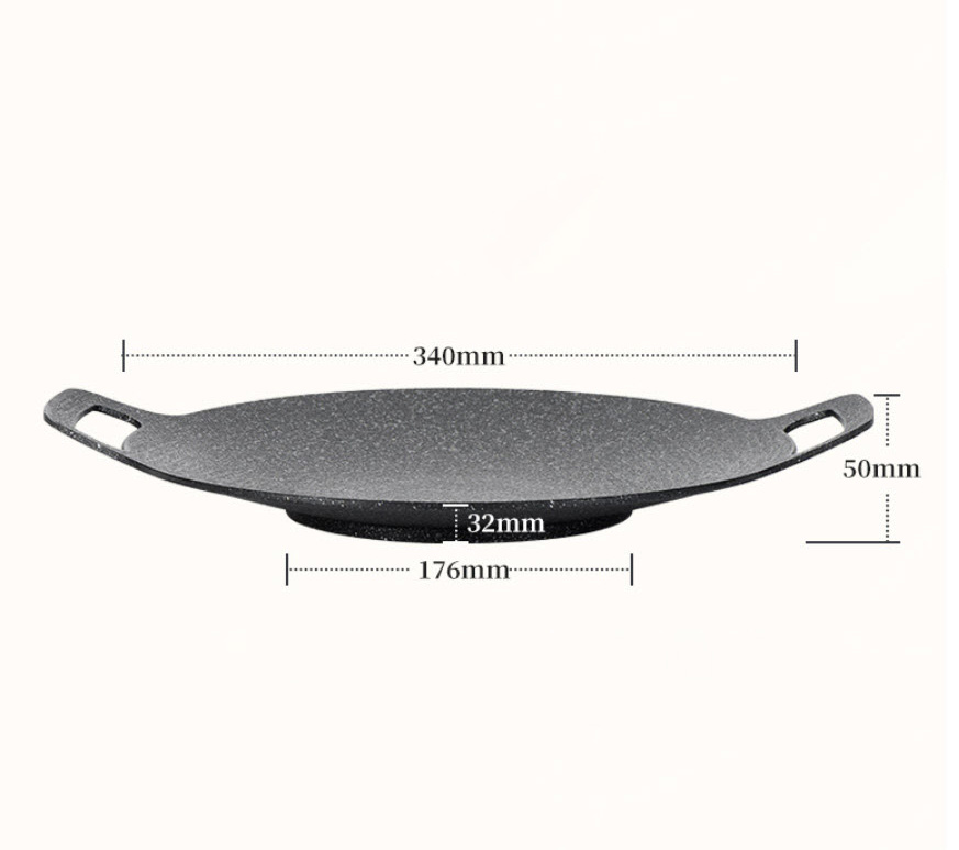 Chảo nướng BBQ phủ vân đá Korean style OEM KP48
