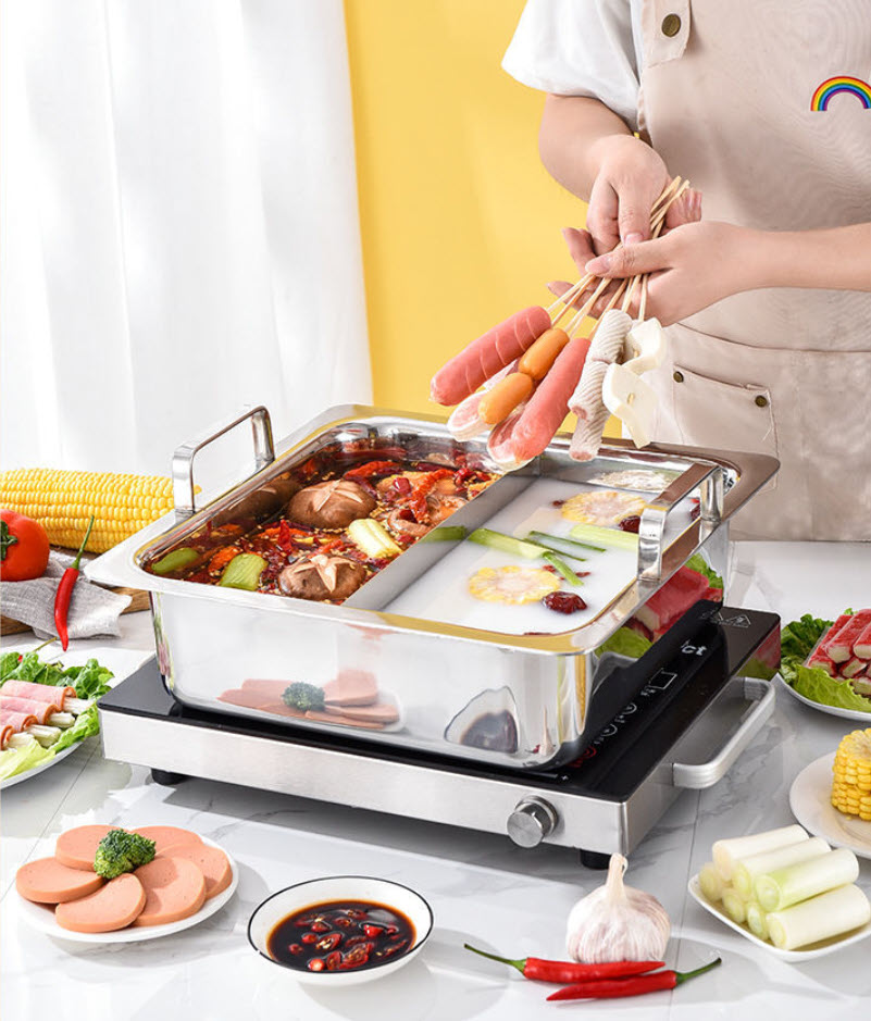 Nồi lẩu inox 304 nhiều ngăn đáy 3 lớp OEM CSX01