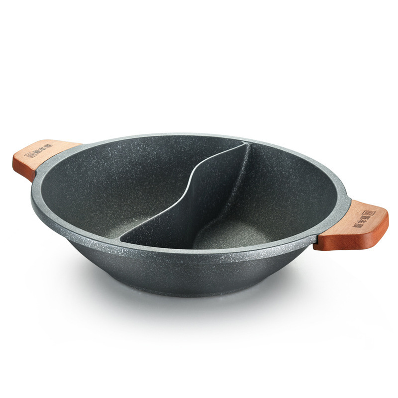 Nồi lẩu phủ đá Maifan chống trầy 34-38cm OEM XF1841