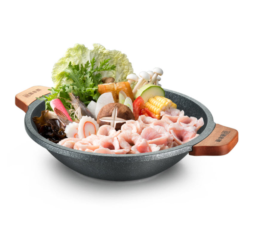 Nồi lẩu phủ đá Maifan chống trầy 34-38cm OEM XF1841