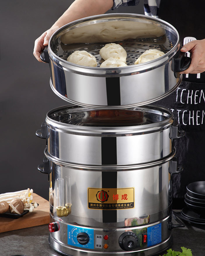 Nồi hấp bánh bao há cảo bằng điện cho Nhà Hàng OEM BC001