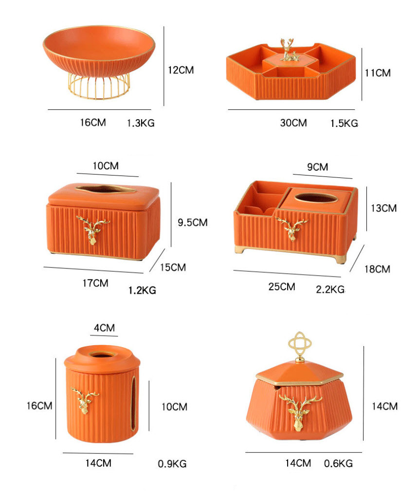 Phụ kiện phòng khách gạt tàn hộp khăn giấy khay bánh kẹo OEM H11953