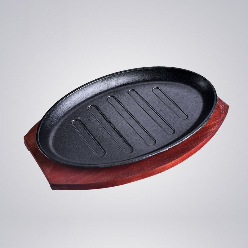 Chảo gang oval ăn bò beefsteak OEM TB8YX