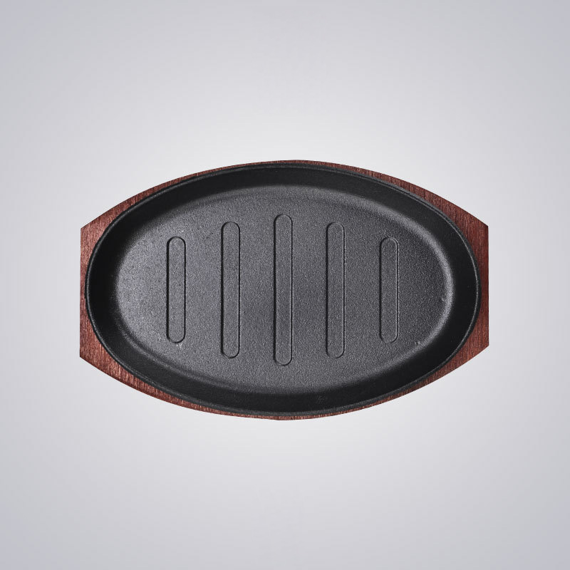 Chảo gang oval ăn bò beefsteak OEM TB8YX