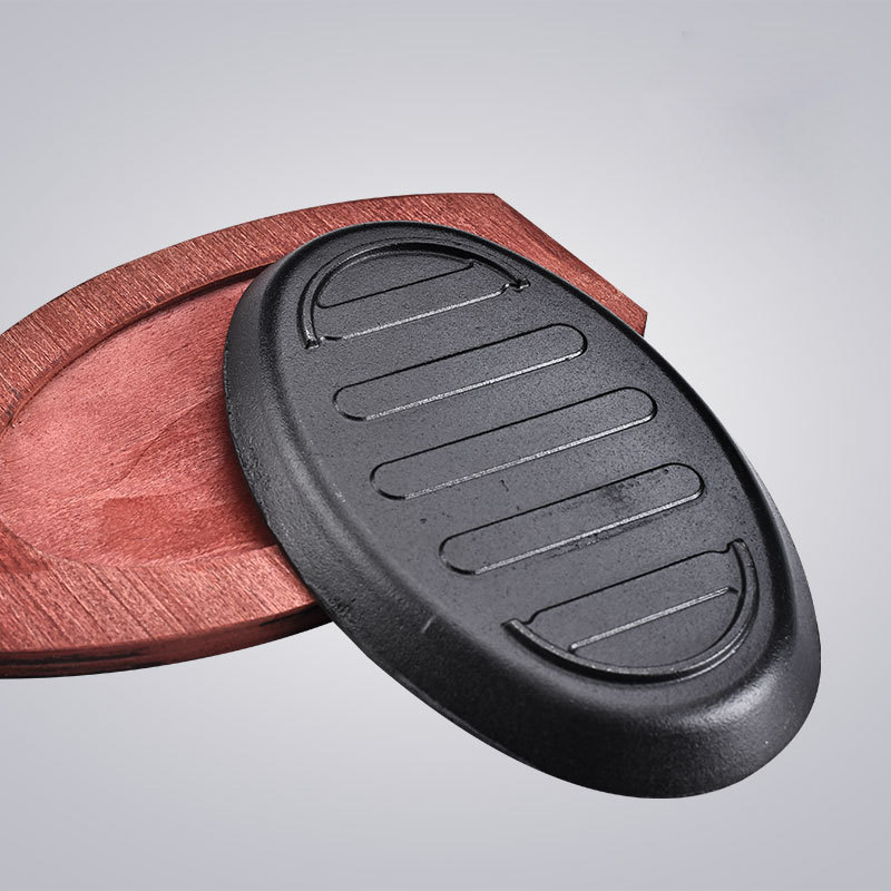 Chảo gang oval ăn bò beefsteak OEM TB8YX