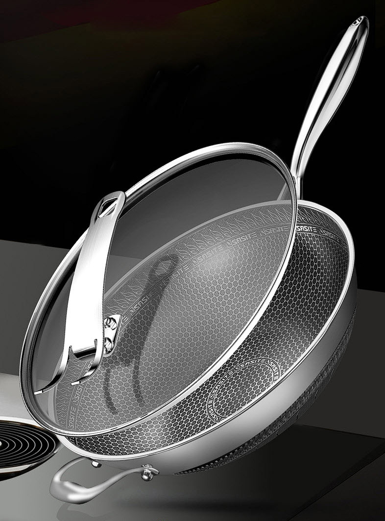 Chảo inox y tế 316 chống dính tổ ong Sasit ST001