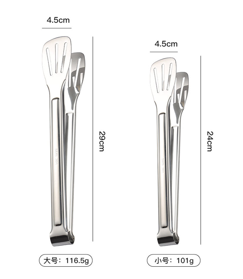 Kẹp gắp inox 304 dày 1mm 24-29cm OEM JAH01