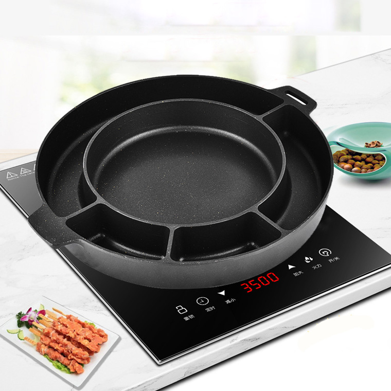 Chảo nướng sốt phô mai 5 ngăn 34cm Hàn Quốc OEM ZD2703