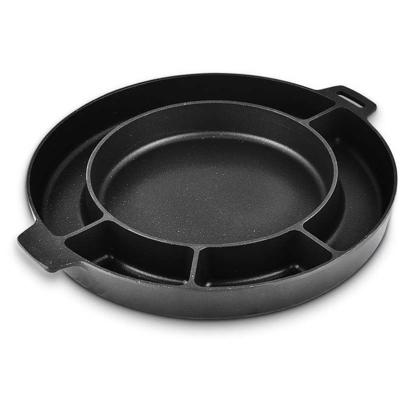 Chảo nướng sốt phô mai 5 ngăn 34cm Hàn Quốc OEM ZD2703