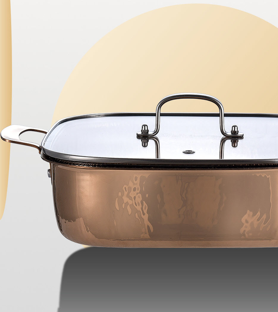Nồi lẩu mạ vàng inox 304 cao cấp 30cm OEM DF07