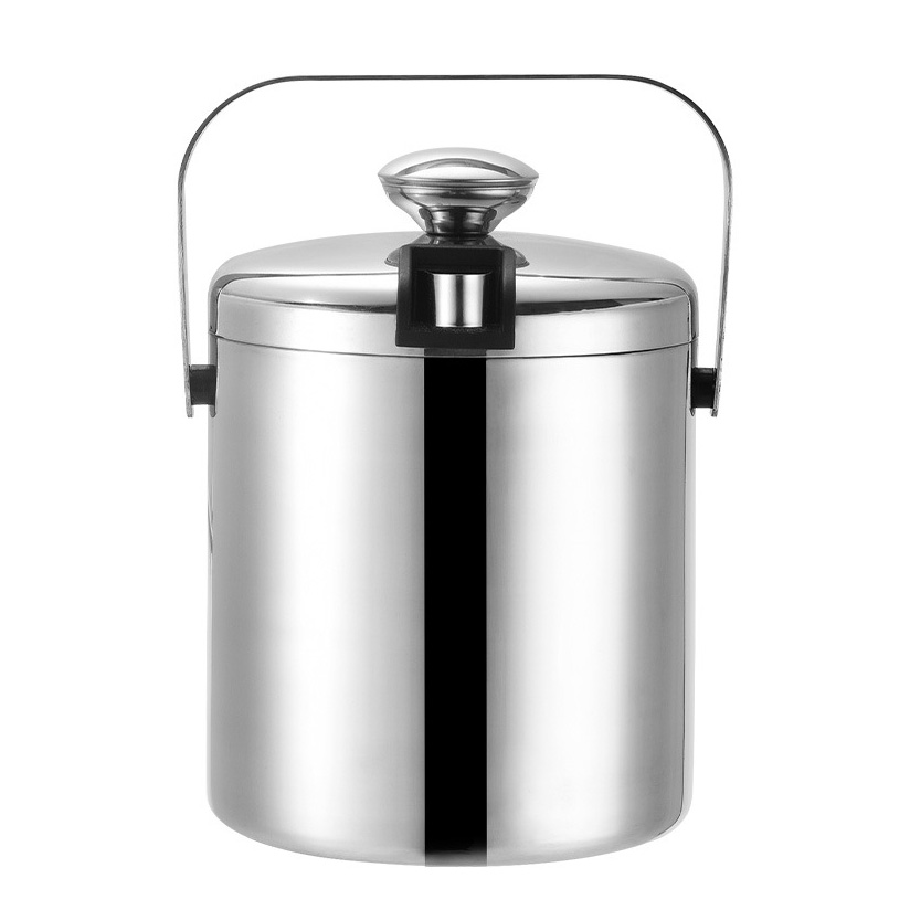 Xô đá 2 lớp inox 304 kèm kẹo gắp OEM JG69B